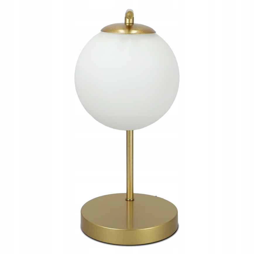 Stolní lampa 1xE27/40W/230V zlatá/bílá