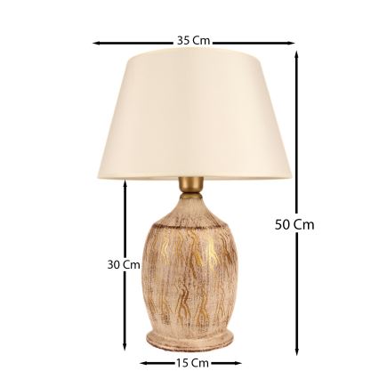 Stolní lampa 1xE27/40W/230V zlatá