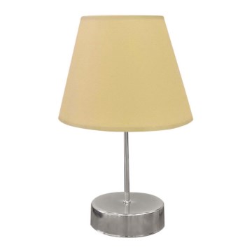 Stolní lampa 1xE27/60W/230V béžová/lesklý chrom