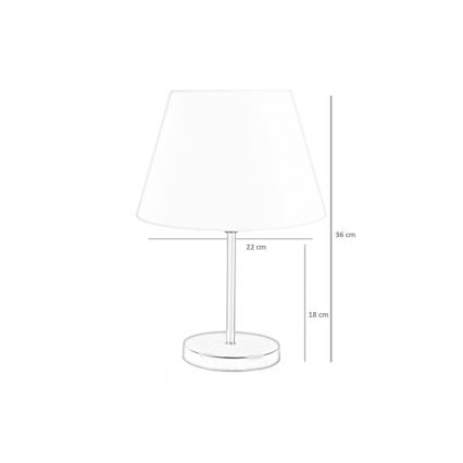 Stolní lampa 1xE27/60W/230V modrá/lesklý chrom