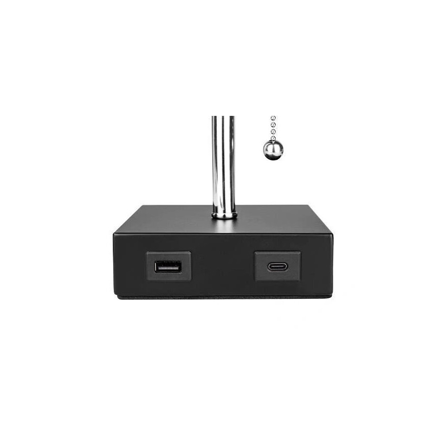 Stolní lampa 1xE27/60W/230V s USB nabíječkou