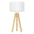Stolní lampa ALBA 1xE27/15W/230V bílá/borovice