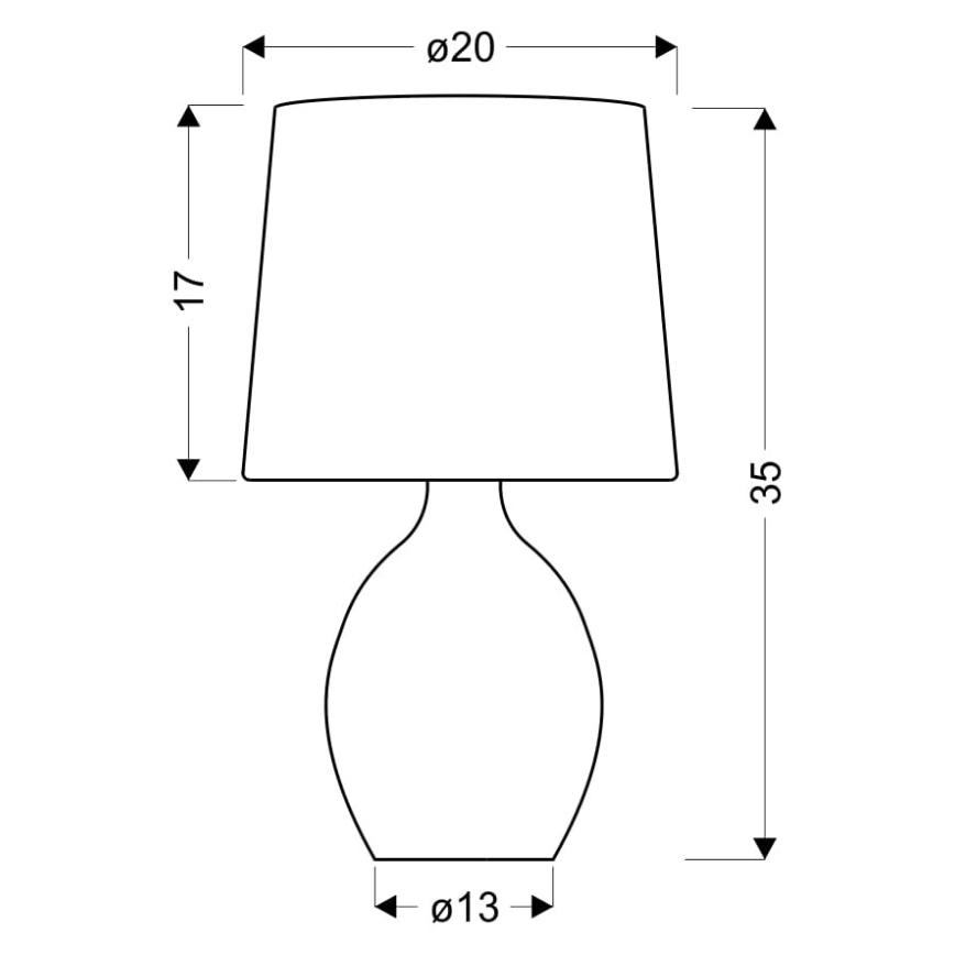 Stolní lampa AMBON 1xE14/40W/230V bílá