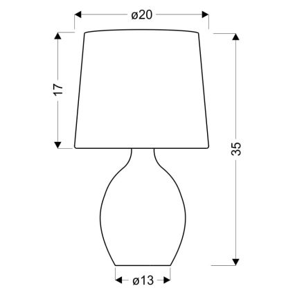 Stolní lampa AMBON 1xE14/40W/230V černá