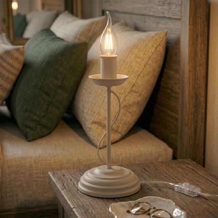 Stolní lampa ANTON 1xE14/60W/230V béžová