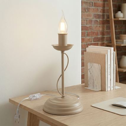 Stolní lampa ANTON 1xE14/60W/230V béžová