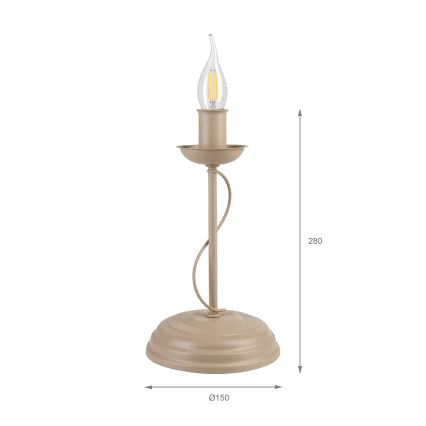 Stolní lampa ANTON 1xE14/60W/230V béžová