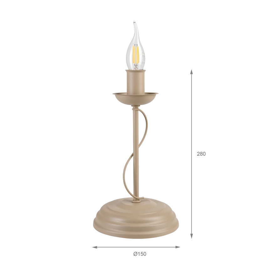 Stolní lampa ANTON 1xE14/60W/230V béžová