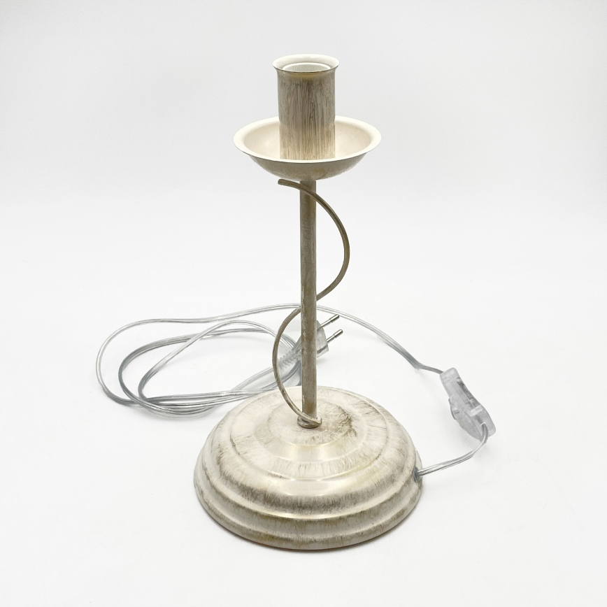 Stolní lampa ANTON 1xE14/60W/230V bílá patina