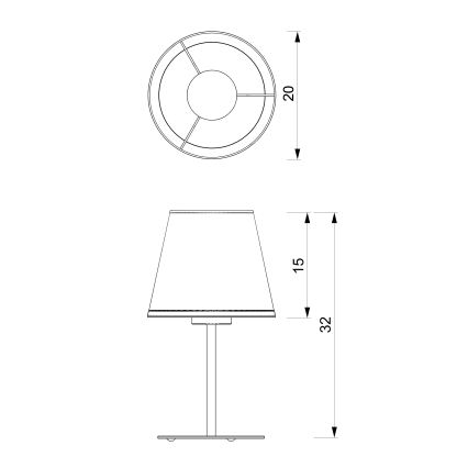 Stolní lampa ARDEN 1xE27/15W/230V béžová