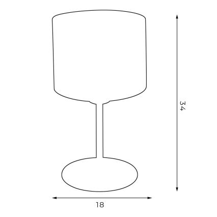 Stolní lampa ARDEN 1xE27/60W/230V pr. 18 cm bílá/zlatá