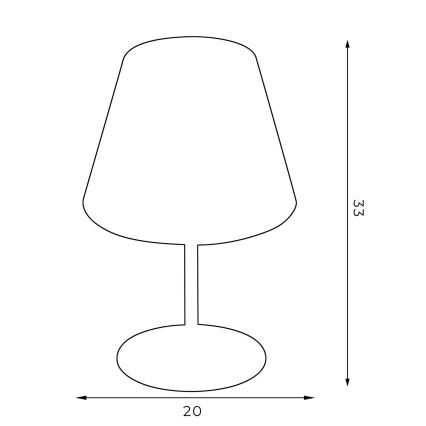 Stolní lampa ARDEN 1xE27/60W/230V pr. 20 cm bílá