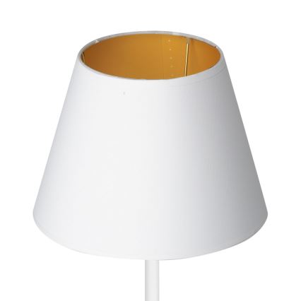 Stolní lampa ARDEN 1xE27/60W/230V pr. 20 cm bílá/zlatá