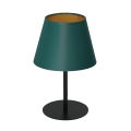 Stolní lampa ARDEN 1xE27/60W/230V pr. 20 cm zelená/zlatá