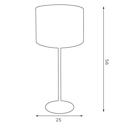 Stolní lampa ARDEN 1xE27/60W/230V pr. 25 cm fialová/zlatá