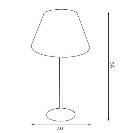 Stolní lampa ARDEN 1xE27/60W/230V pr. 30 cm bílá