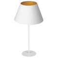 Stolní lampa ARDEN 1xE27/60W/230V pr. 30 cm bílá/zlatá