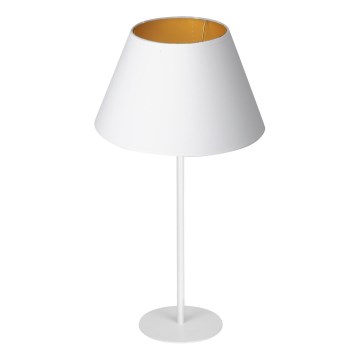 Stolní lampa ARDEN 1xE27/60W/230V pr. 30 cm bílá/zlatá