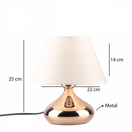 Stolní lampa ASPARAGUS 1xE27/40W/230V měděná