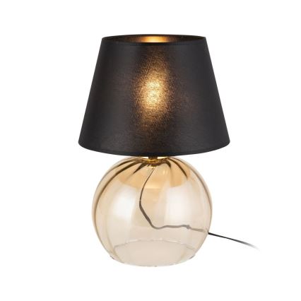 Stolní lampa AUREA 1xE27/15W/230V černá/béžová
