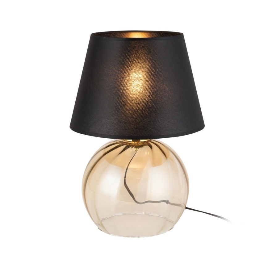 Stolní lampa AUREA 1xE27/15W/230V černá/béžová
