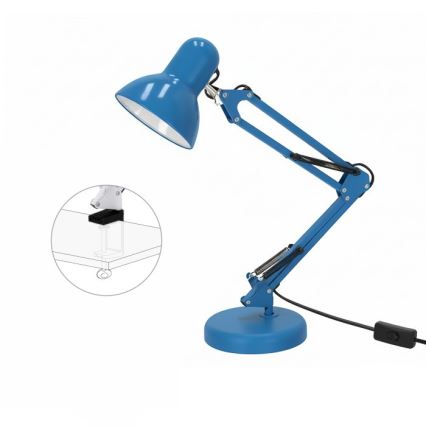 Stolní lampa AURIQ 1xE27/60W/230V modrá
