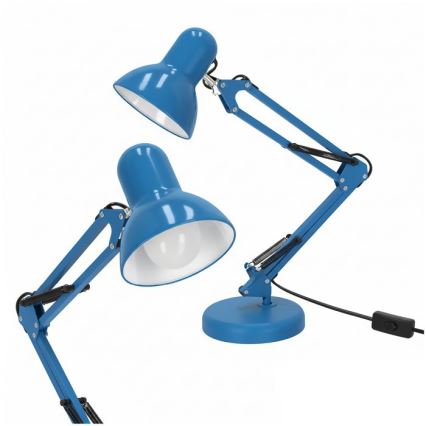 Stolní lampa AURIQ 1xE27/60W/230V modrá