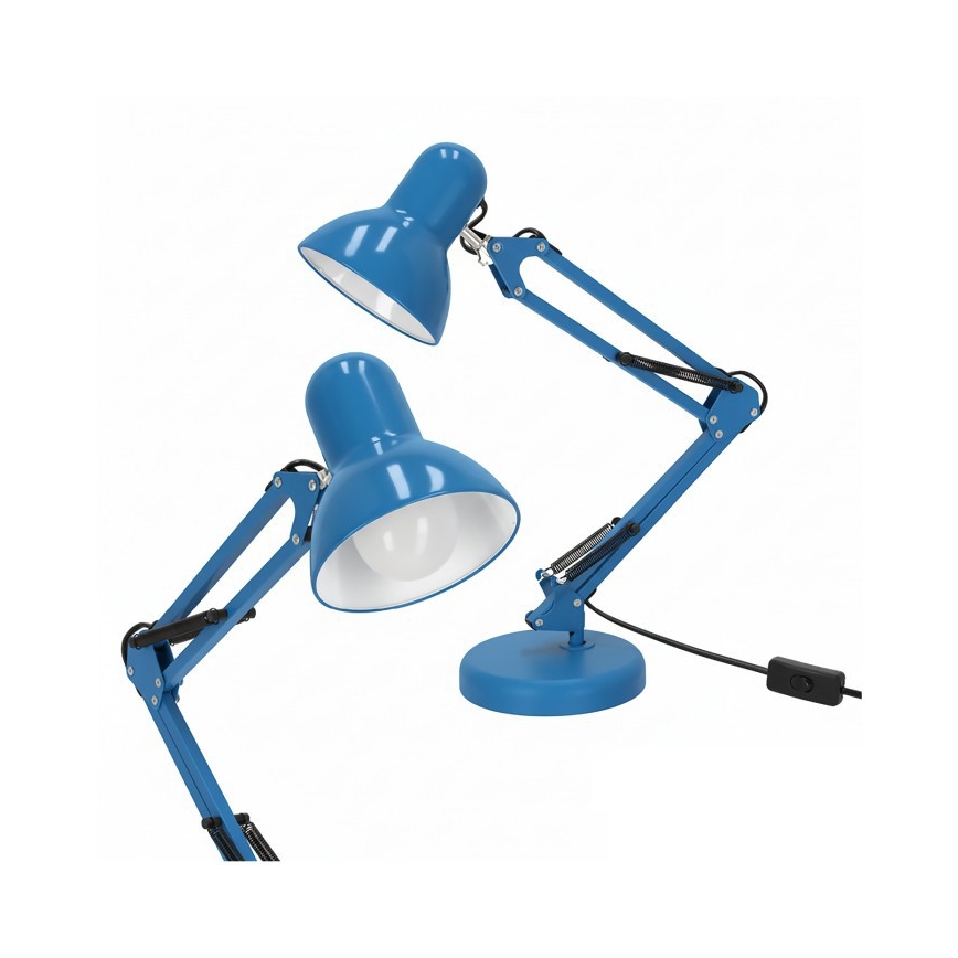 Stolní lampa AURIQ 1xE27/60W/230V modrá