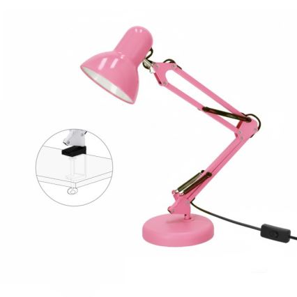 Stolní lampa AURIQ 1xE27/60W/230V růžová