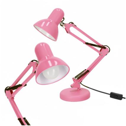 Stolní lampa AURIQ 1xE27/60W/230V růžová