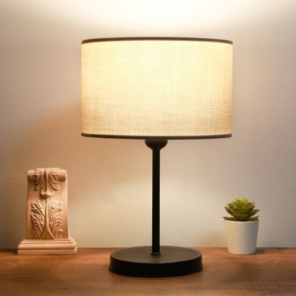 Stolní lampa AYD 1xE27/40W/230V béžová/černá