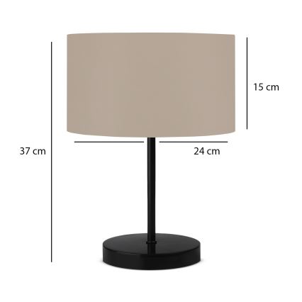 Stolní lampa AYD 1xE27/40W/230V béžová/černá