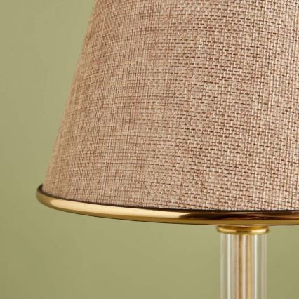 Stolní lampa AYD 1xE27/40W/230V béžová/zlatá