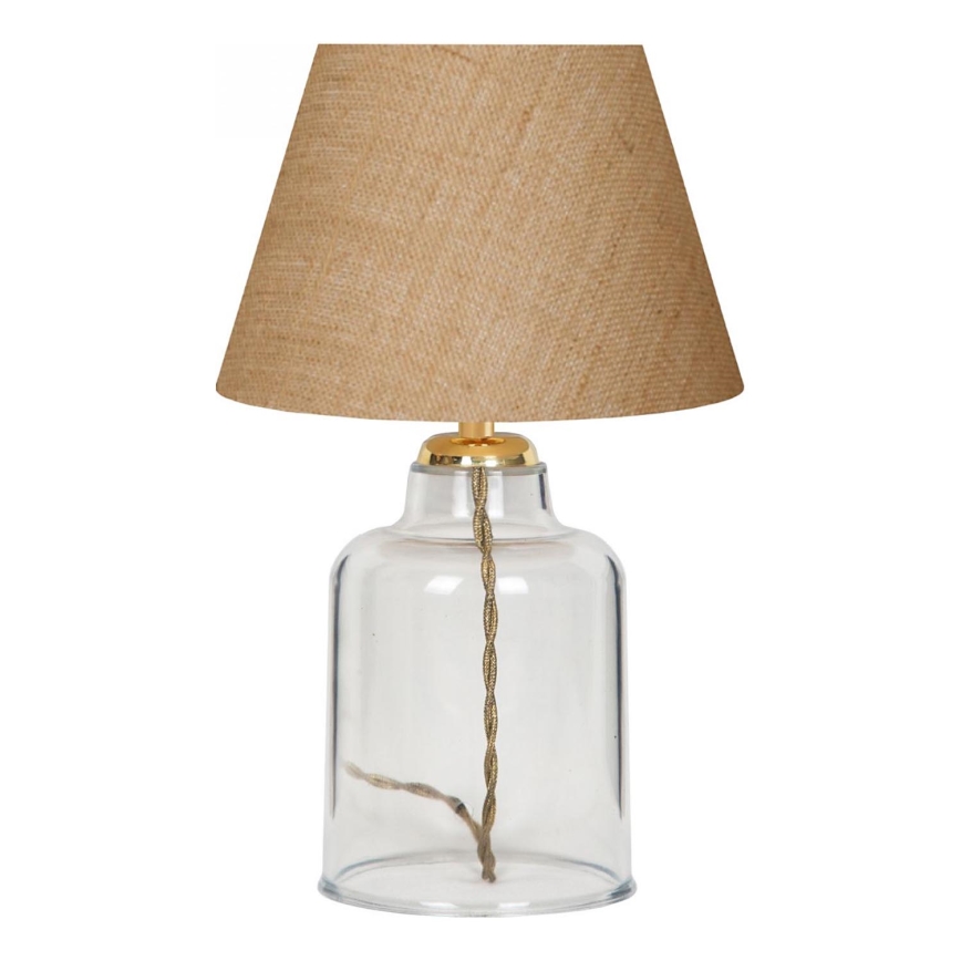 Stolní lampa AYD 1xE27/40W/230V hnědá/čirá