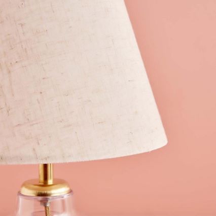 Stolní lampa AYD 1xE27/40W/230V krémová/čirá