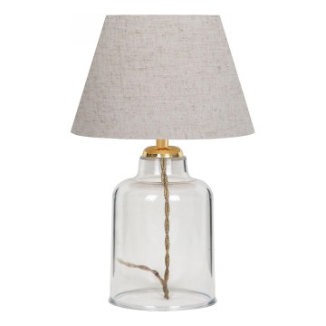 Stolní lampa AYD 1xE27/40W/230V šedá/čirá