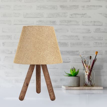 Stolní lampa AYD 1xE27/60W/230V béžová/hnědá