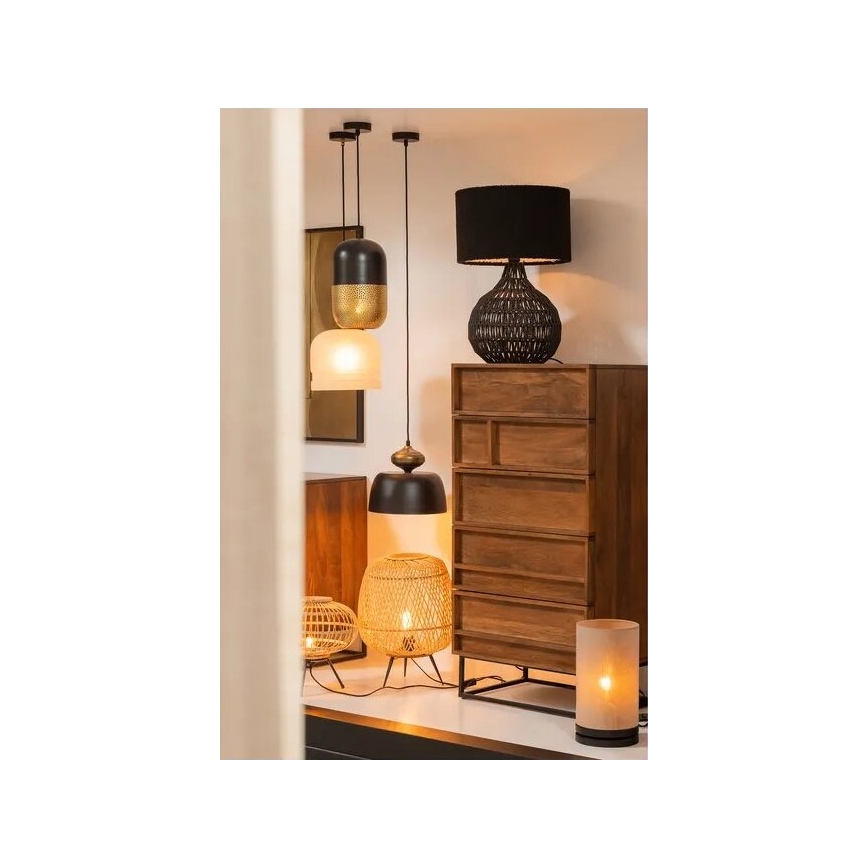 Stolní lampa BASICLABEL 1xE27/40W/230V bambus