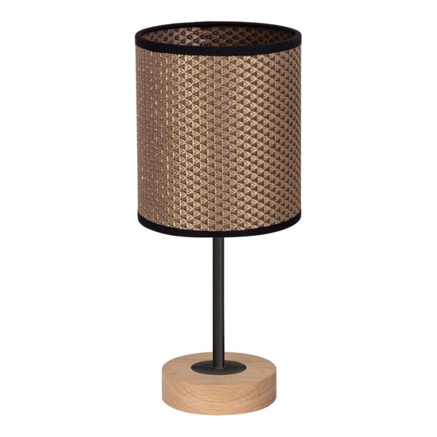 Stolní lampa BENITA 1xE27/60W/230V 30 cm hnědá/dub
