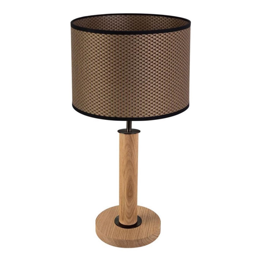 Stolní lampa BENITA 1xE27/60W/230V 48 cm hnědá/dub