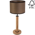 Stolní lampa BENITA 1xE27/60W/230V 61 cm hnědá/dub – FSC certifikováno