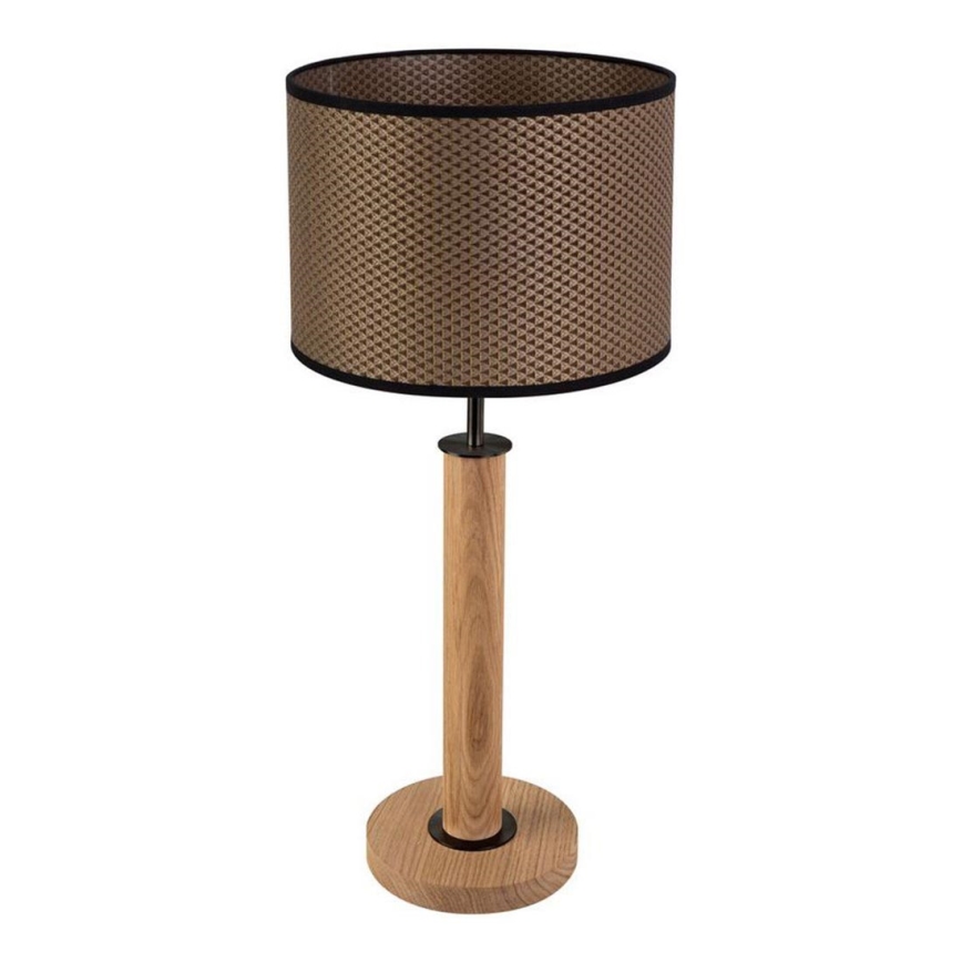 Stolní lampa BENITA 1xE27/60W/230V 61 cm hnědá/dub