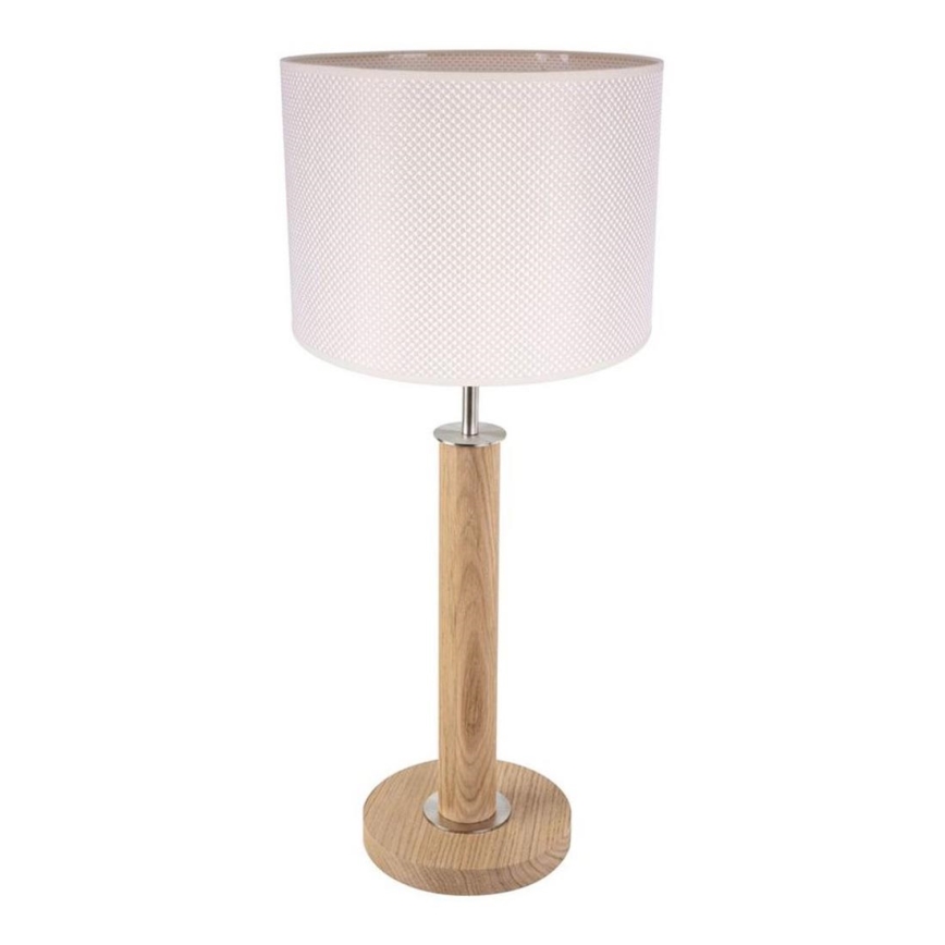 Stolní lampa BENITA 1xE27/60W/230V 61 cm krémová/dub