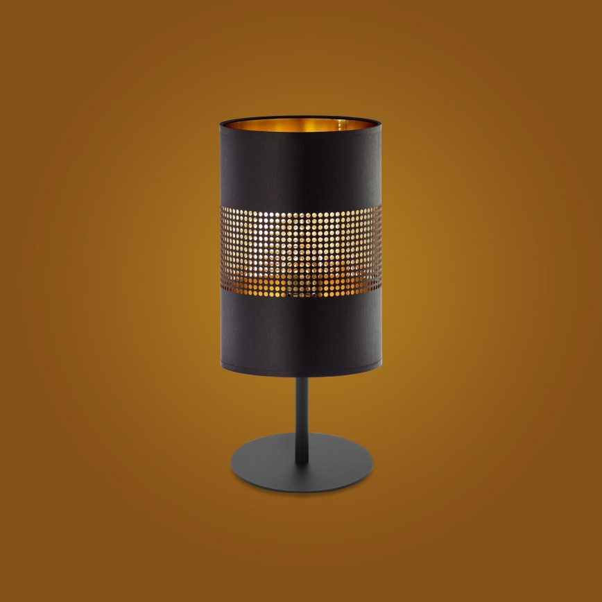 Stolní lampa BOGART 1xE27/15W/230V černá/zlatá