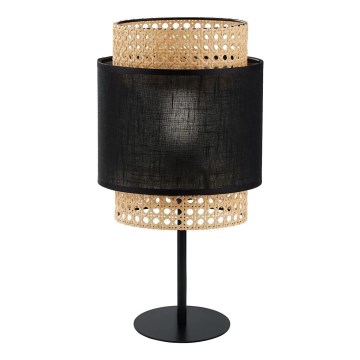 Stolní lampa BOHO 1xE27/15W/230V černá/ratan