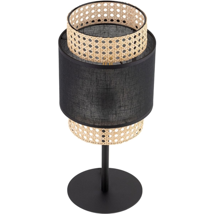 Stolní lampa BOHO 1xE27/15W/230V černá/ratan