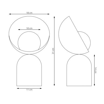 Stolní lampa BOTO 1xG9/8W/230V šedá