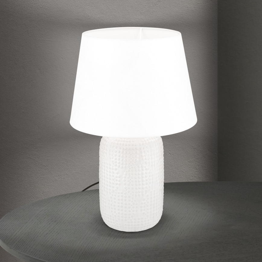 Stolní lampa CORAL 1xE27/40W/230V keramika/bílá