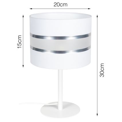 Stolní lampa CORAL 1xE27/60W/230V bílá