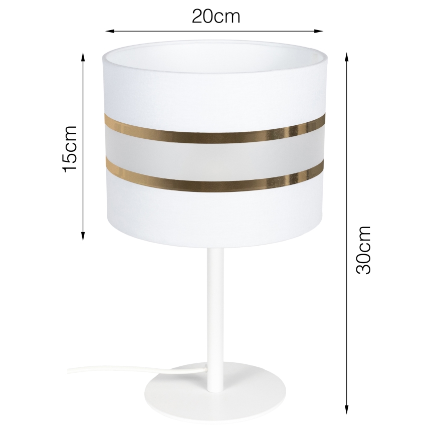 Stolní lampa CORAL 1xE27/60W/230V bílá